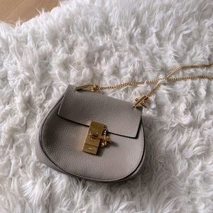 Chloe Gold Small Drew Crossbody Bag